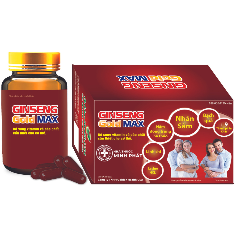 GINSENG GOLD MAX (CHAI)- Bổ sung vitamin và các dưỡng chất cần thiết giúp bồi bổ, nâng cao sức khỏe